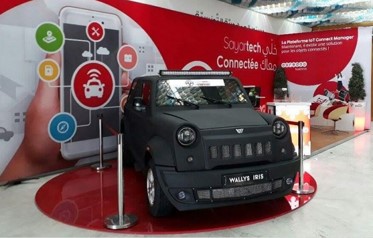 Sayartech — Expo booth with Wallys IRIS connected car
